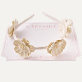 Diadema Tejida Flores Relieve