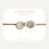 Mini Moño Tejido a Mano Mohair