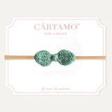 Mini Moño Tejido a Mano Mohair