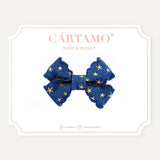 Clip Lazo Denim Estrellas