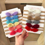 Set Mini Moño Tejido a Mano Mohair