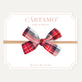 Lazo Tartán Rojo/Gris/Marino (Bebé y Niña)