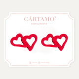 Par Clip Corazones Fieltro