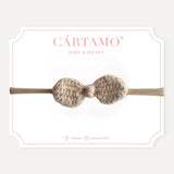 Mini Moño Tejido a Mano Mohair