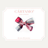 Lazo Tartán Rojo/Gris/Marino (Bebé y Niña)