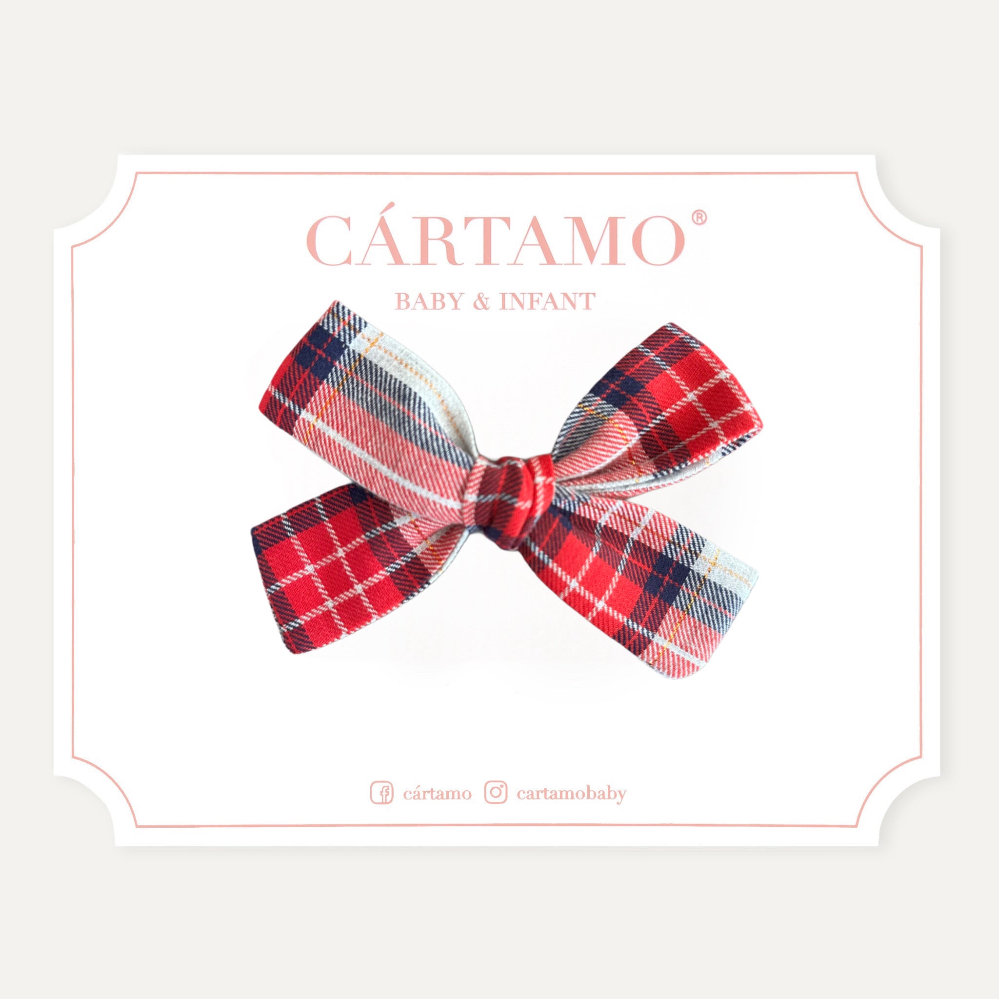 Lazo Tartán Rojo/Gris/Marino (Bebé y Niña)