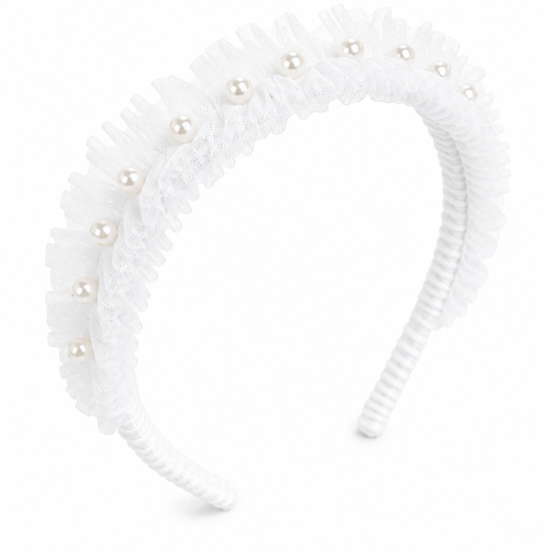 Diadema Tul con Perlas
