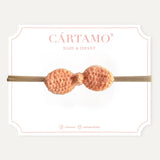 Mini Moño Tejido a Mano Mohair