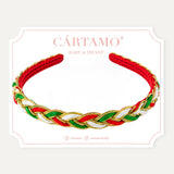 Diadema Tejida con Trenza Brillo Niña