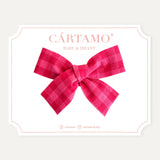Clip Lazo Vichy Rojo-Rosa