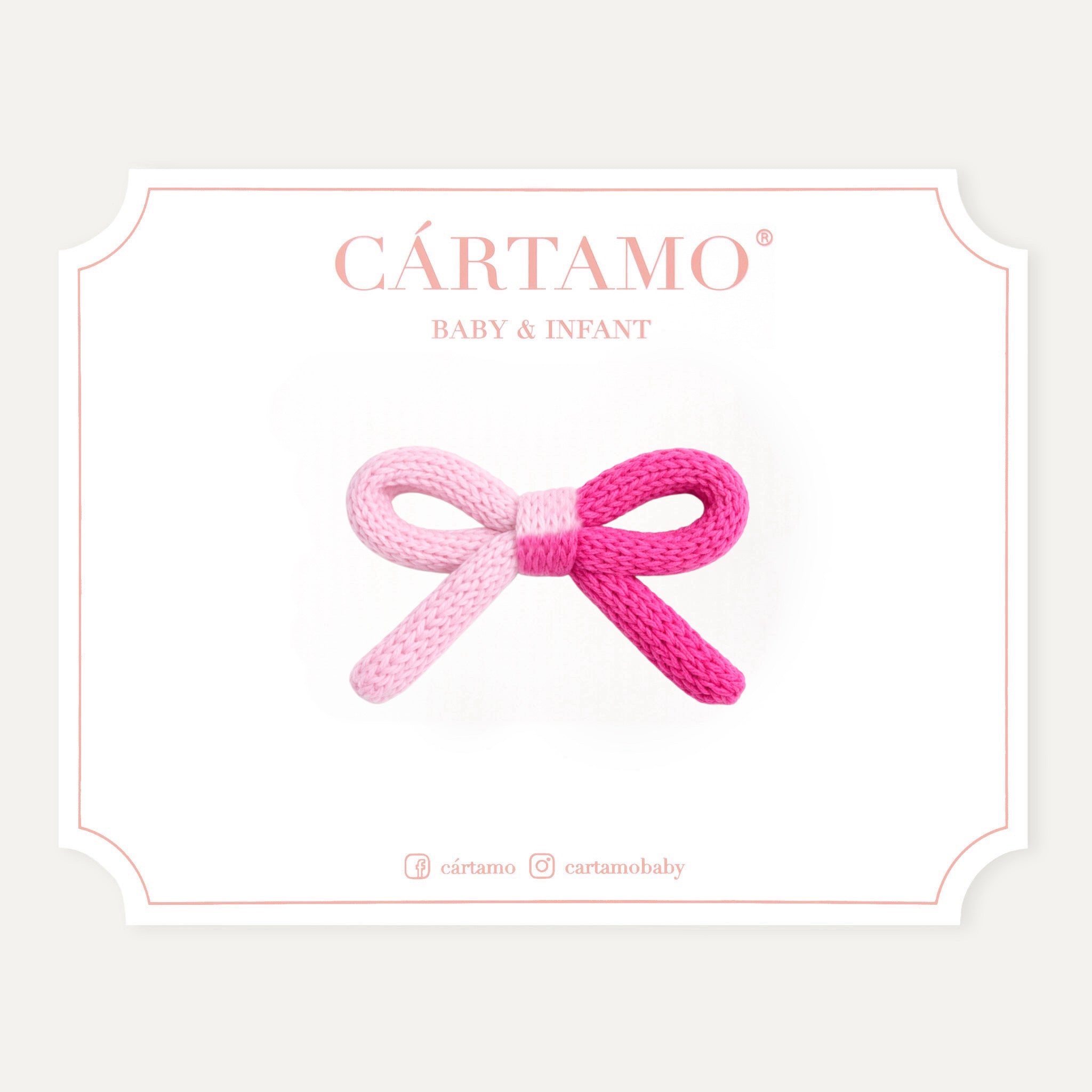 Clip Lazo Tejido a Mano Bicolor Edición Limitada