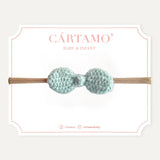 Mini Moño Tejido a Mano Mohair