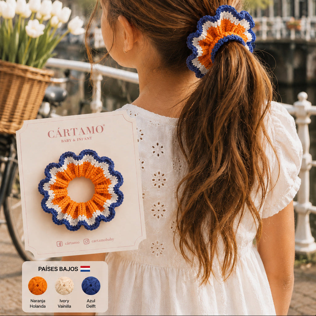 Vintage Scrunchies Tejidas a Mano