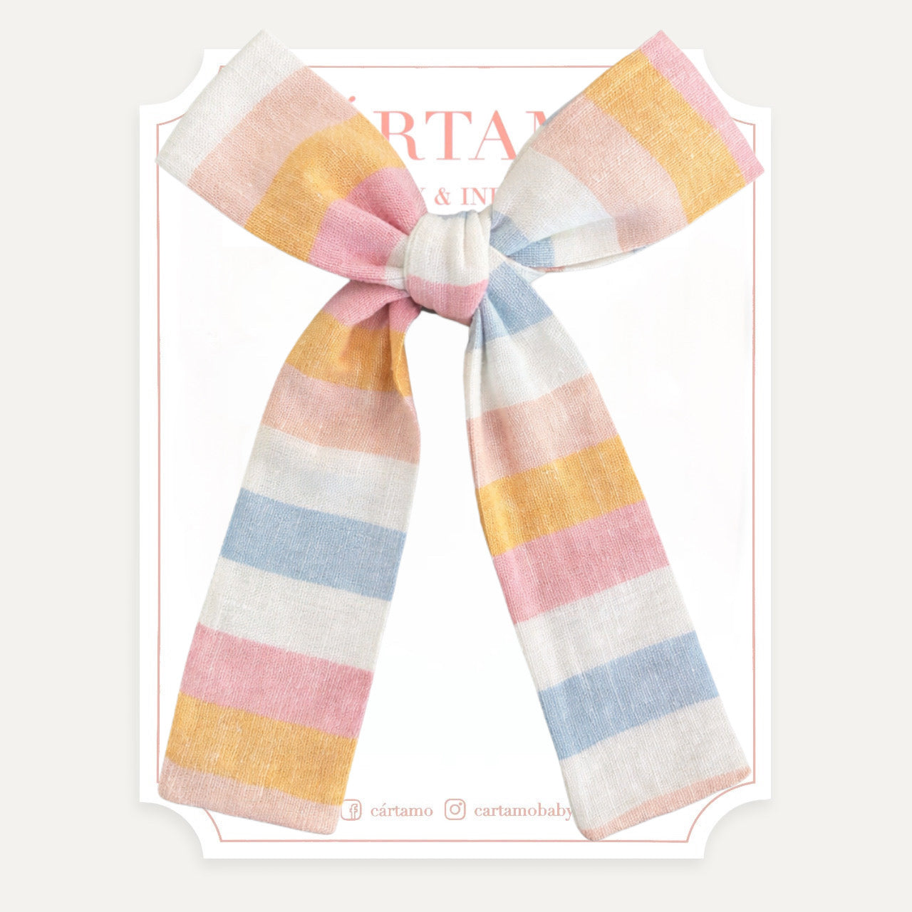 Clip Lazo Rayas Lino