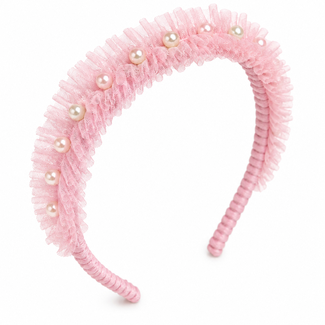 Diadema Tul con Perlas
