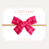 Banda Lazo Vichy Rojo-Rosa