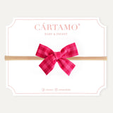 Banda Lazo Vichy Rojo-Rosa