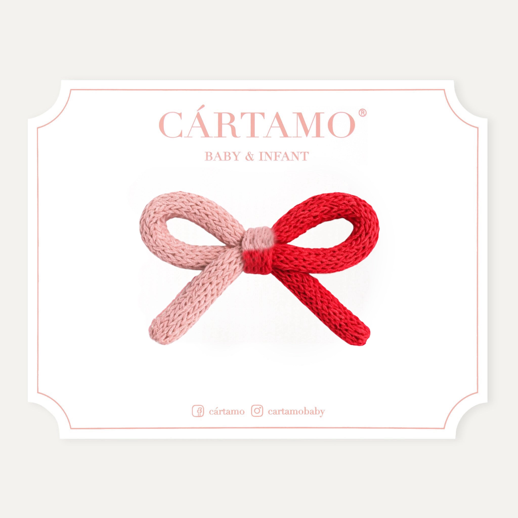 Clip Lazo Tejido a Mano Bicolor Edición Limitada