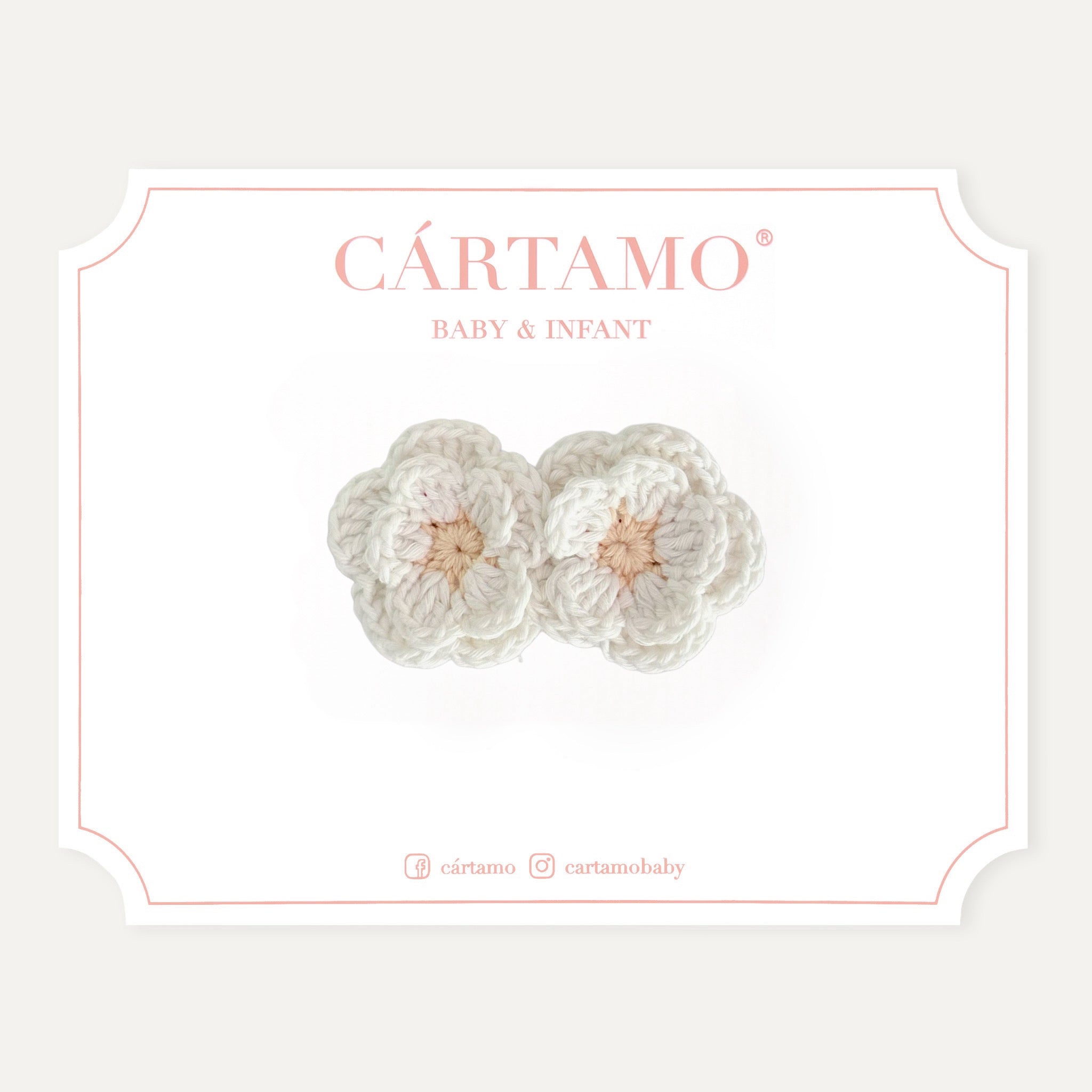Duo de flores dobles tejidas a mano